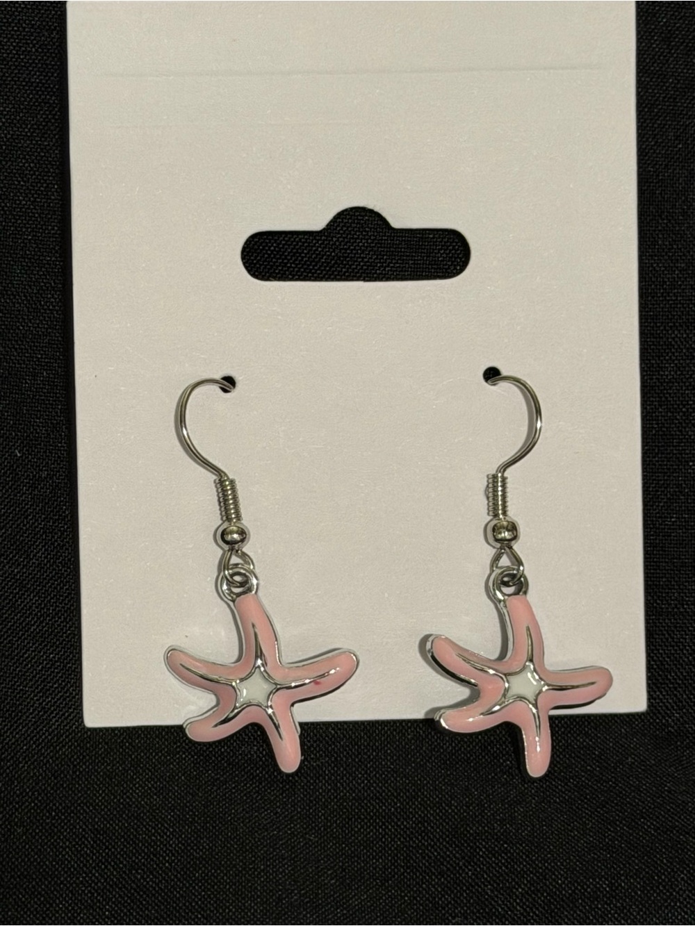 Source Unknown Pink Starfish Dangle Earrings